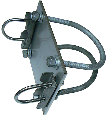 Heavy-duty right-angle mount clamp, extra large, stainless steel – boom 32-50mm, mast 115mm dia.